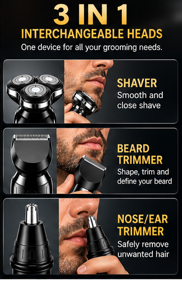 Orvano™ Daily Confidence Grooming Kit (3 in 1 Multi-Functional Grooming Kit)
